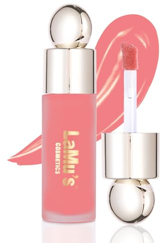 LaMu'S COSMETICS Soft Pinch Weightless Liquid Blush, Long-Lasting Beauty Natural Waterproof Face Liquid Blush For All-Day Wear (Happy-Cool Pink, 0.25fl.oz/7.5ml)