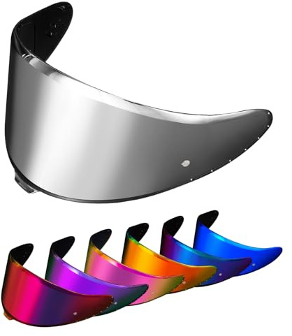PSLER Hjälmvisir för Shoei NXR2 Z8 tonat visir för RF-1400 CWR-F2 CWR-F2R X-Fifteen X15 X-SPR Pro motorcykel UV-skydd ansiktsskydd ersättningstillbehör (silver)