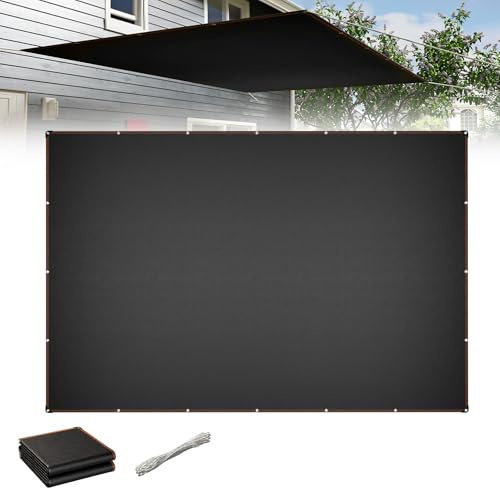 XMTECH Sonnensegel 4x6m Quadratisch, 95% UV-Schutz, 150g/m² HDPE, Windstabiler Schattenspender für Terrasse, Garten, Balkon, Inkl. Befestigungsseilen Anthrazit