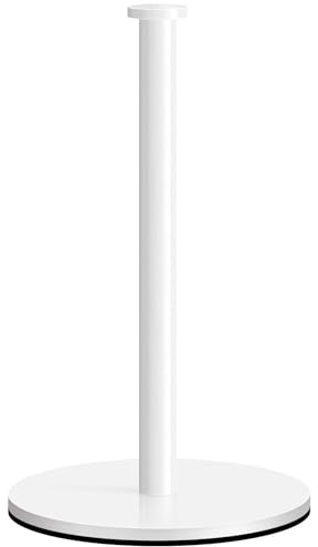 Paper Towel Holder Countertop, OBODING, White Kitchen Paper Towel Holder Stand for Kitchen and Bathroom Organization and Storage, Paper Towel Holders for Standard and Large Size Rolls (White)