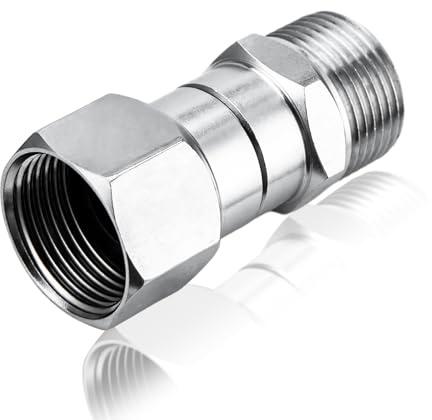 Hochdruckreiniger-Drehverschraubung, M22 14 mm Stecker auf M22-Buchse, Drehgelenk, Edelstahl, 5000 PSI