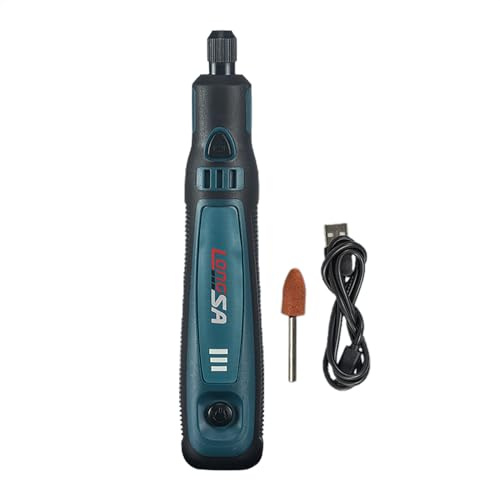 Kit di utensili rotanti, smerigliatrice portatile ricaricabile con velocità regolabile, strumento elettrico portatile per incisione e lucidatura per gioielli, artigianato, taglio, molatura, intaglio e