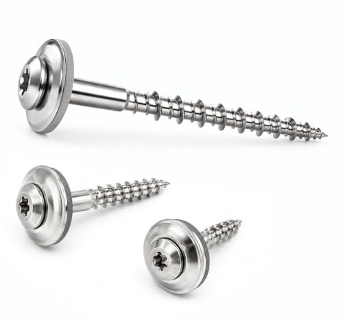 Spenglerschrauben Edelstahl mit Dichtscheibe 100 Stück A2 Spengler Schrauben; Torx Antrieb TX20 (4,5 x 20)