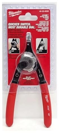 Milwaukee Electric - .038 Convertible SNAP Ring Pliers - 18DEG