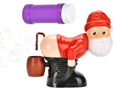 Seifenblasenmaschine, Weihnachtsmann-Blasenblasenmaschine, automatisches Spielzeug für Mädchen, Familienspaß am Pool, Hof, Sommerspiele, Party, Karneval
