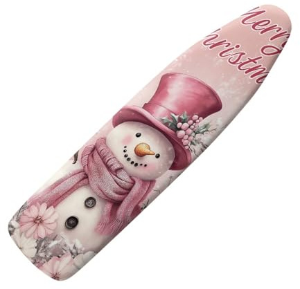 Copri Asse Da Stiro 110X33 Umano Di Neve Rosa Copriasse Da Stiro Elastico,Copertura Asse,Tessuto Fibra Di Poliestere