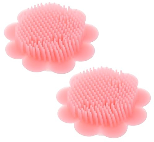 MUSISALY 2PCS Silicone Scalp Massage Brush Soft Bristles Gentle Cradle Cap Shampoo Brush for Newborns and Infants Hair Wash Scrubber for Sensitive Scalp Care