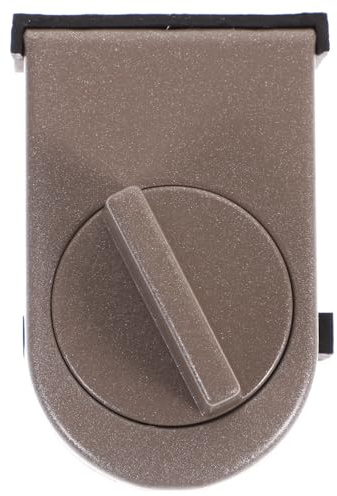 WOONEKY Cerradura para Ventana Corrediza de Metal Grande Marrón, Bloqueo de Seguridad, Limitador de Apertura para Puertas y Ventanas, sin Taladro, Almohadilla Antideslizante,
