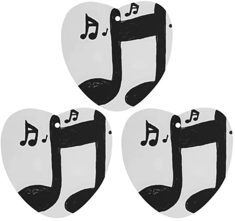 3 PCS Car Air Freshener Cards Personalized Music Note Automotive Air Fresheners Long-Lasting Double Sided Hanging Scented Card for Car Rearview Wardrobe Bathroom White