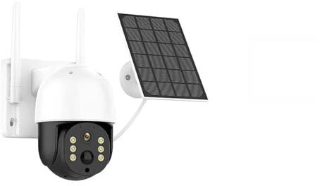 CVFRDD 2K HD 4G SIM Card Solar Camera 4MP Outdoor Wireless Built-in Battery Powered PTZ Camera PIR Human Detect 2-Way Audio(4G Add 32G Card)