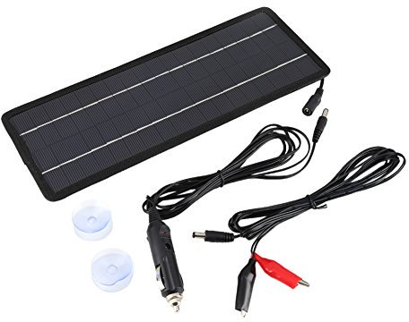 12 V 4,5 Watt Solar Panel Ladegerät Tragbare Autobatterie Trickle Ladegerät mit Zigarettenanzünder Stecker für Motorrad Boot Marine Fahrzeug Schneemobil Wasserfahrzeug