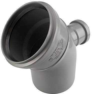 Bogen Kunststoff HT-Rohr Installation Abwasser 110 x 50 mm 45° 90° Grau NEU (45° Hintere)