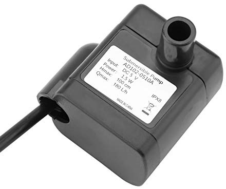 USB Aquarium Wasserpumpe, 180L/h DC 5V Kleine Bürstenlose Pumpe Aquarium Wasserzirkulation Elektrische Pumpe für Aquarium, Aquarium, Springbrunnen