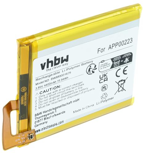 vhbw Akku kompatibel mit Cat S41 | Handy Smartphone Telefon (4400mAh, 3,85V, Li-Polymer)