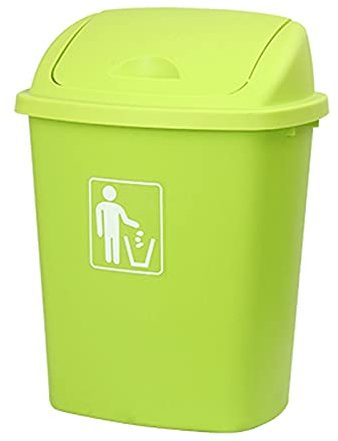 Poubelle Corbeille de poubelle, 6,6 gallons de poubelle avec couvercle de la balançoire, rectangle 30liter Corbeille de salle de bain, pivotante Top poubelle de la cuisine (trois couleurs) Poubelle de