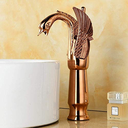 Mischbatterie Retro Nostalgische Waschtisch-Mischbatterie Retro Hoher Badewannenhahn Einhebelmischer Top Küchenspülen Wasserhähne Hoher Auslauf F.Badezimmer Messing Schwanenform Absperrhahn