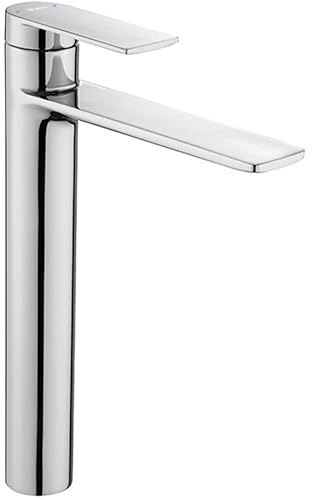 Rea - Storm Rubinetto Lavabo Alto Cromo Miscelatore Monocomando Da Bagno In Ottone Rubinetto Lavamani Regolabile Caldo E Freddo (Cromato) 18,5x4,2x29,5cm