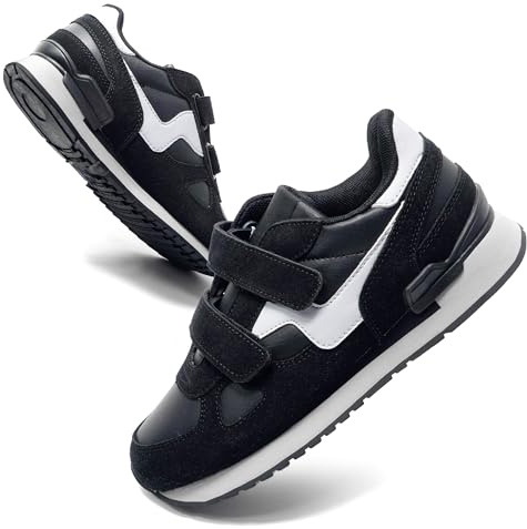 JOMIX Zapatilla Casual Deportivas Mujer Running con Banda Ajustable para Gimnasio y Carrera, Negro, 39 EU