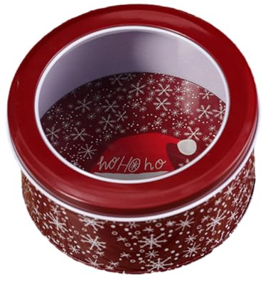 DOTBUY-SHOP Christmas Biscuit Tin, Round Cake Tin Large Storage Tin Airtight Biscuit Tins Storage, Fine Metal Box Christmas Decoration Tin Box (Set of 2,Snowflake)