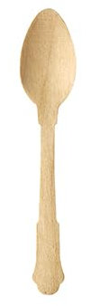 500 cucharillas de café de madera pura, 12 cm, natural, vintage