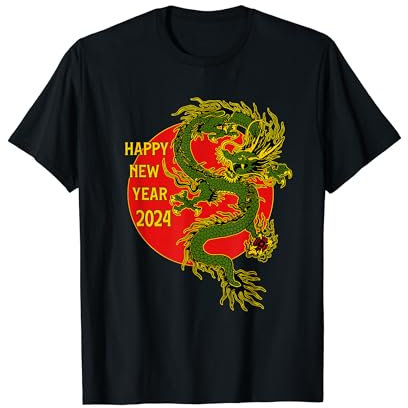 Vêtements du Nouvel An chinois 2024 Dragon Zodiac Lunaire Nouvel An T-Shirt