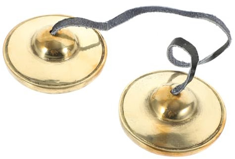 TOYANDONA Campana De Cobre Para y Yoga Platillo De Percusión Manual Instrumento De Música Artesanal Adecuado Para Adultos 10 Cm Brillante