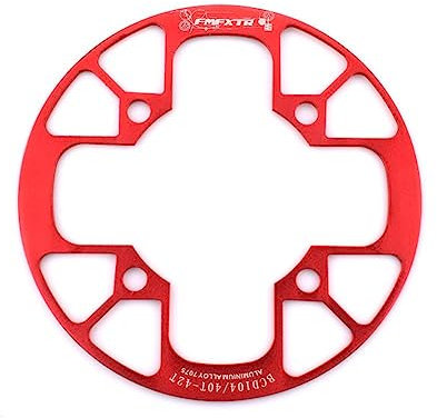 WANGZEYU Kettenblatt 104bcd MTB Fahrrad Kettenrad Schutzabdeckung Fahrrad Schutzplatte Schutz Fahrrad Kurbelgarnitur Vollschutzplatte FahrradkettenbläTter (Color : 40-42T red)