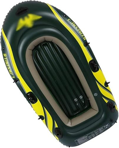 ININOSNP Angelboot, Schlauchboot for Erwachsene, 3 Personen, Schlauchboot mit Rudern und Pumpe