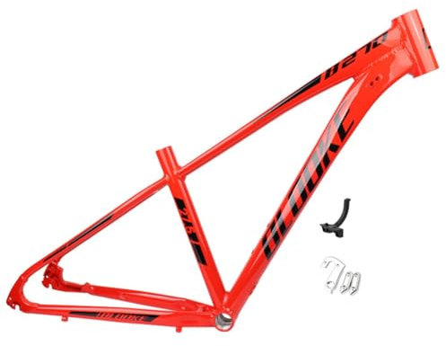 HIMALO Cuadro De Bicicleta De Montaña27.5er Hardtail Cuadro BTT XC/Am 14.5''/16''/18'' Freno De Disco Aleación De Aluminio Cuadro Rígido QR 135mm Enrutamiento Interno(Color:Rot,Size:27.5x16'')