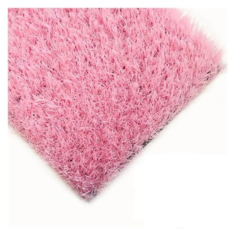Garten-Rasenmatte, Trainingsunterlage aus Kunstrasen, individuelle Größen, 3 cm Kunstrasen, selbstentleerender Kunstrasen-Teppich für den Außenbereich als Heimdekoration (Farbe: Rosa, Größe