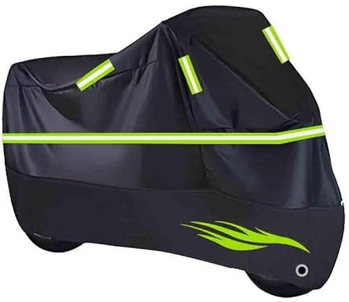 Funda Moto para Todo Tipo de Clima compatibles con Yamaha FZ1 Fazer ABS 2009-2010, protección Solar Impermeable para Exteriores con Bolsa de Almacenamiento(Black)