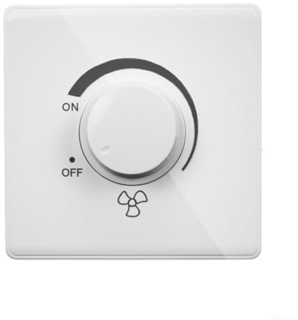 Commutateur de contrôle de vitesse du ventilateur de plafond 10 A - Interrupteur mural - Interrupteur mécanique électronique - Bouton de remplacement pour ventilateur de plafond - Blanc