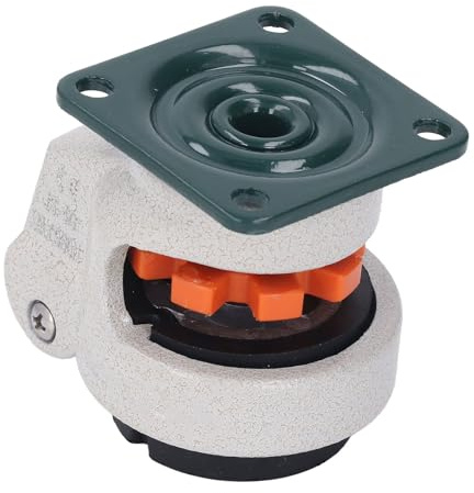 Leveling Casters, Retractable Caster Wheel for Workbench Ratchet Arm Design 2200LBS Capacity 40mm Outer Diameter Castor for Furniture Equipment,Height Adjustable Plate Caster Wheel