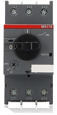 MS116 Moteur Disjoncteur Moteur MS116-0.4A 0.63A 1A 1.6A 2.5A 4A 6.3A 10A 12A 16A 20A 25A 32A 3VE1GV2 1 pièces(20-25A)