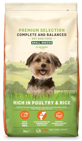 by Amazon Comida Seca Completa para Perros Rica en Pollo y arroz, 3 kg