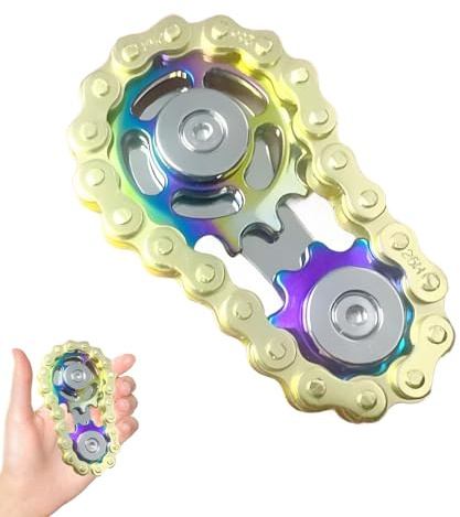 Fidget Toys, Finger Spielzeug mit Getriebe Design, Premium Kette für Stressabbau, Ideal für Büro, Schule und Zuhause, Angst Relief Finger Spielzeug Gadgets für Erwachsene und Kinder