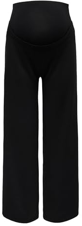 Only Maternity Olmfever - Pantaloni Larghi Jrs Noos, Nero, L