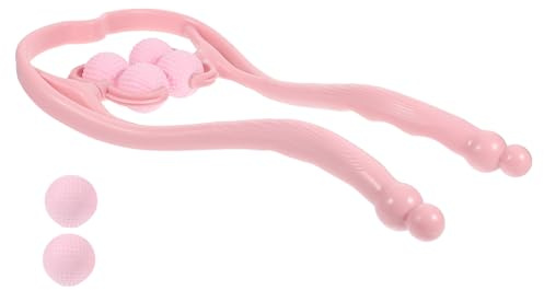 Handmassagegerät Nackenroller 1 Satz aus Pp und Gummi | Rosa, Tragbar und Leicht, Tiefengewebe Anwendung an Arm und Wade, für Eltern