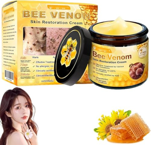 VLSVLS Bee Venom Skin Restoration Cream, Professional Bee V-enom Skin Treatment Cream,B ee Venom Comprehensive Creams, Repair, Moisturize and Lift 3 in 1, for All Skin Types (1)