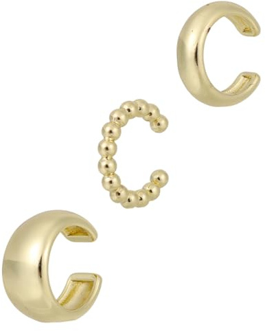 3 St Örhängen med Öronproppar för Kvinnor, 3 Designer Öronproppar Utan Piercing Justerbara Grova Öronsmycken Klämma för Födelsedag Årsdag Modern Present med Kubisk Zirkonia
