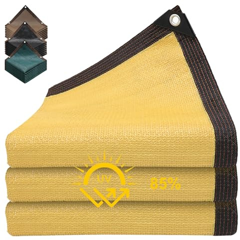 Generico Telo Ombreggiante Esterna, Rete Ombreggiante con Occhielli | Telo Ombreggiante Esterna, Rete Ombreggiante con Occhielli, Giardino Rete Telo Ombra 85% Ai Raggi UV(Beige,2x4.0m)