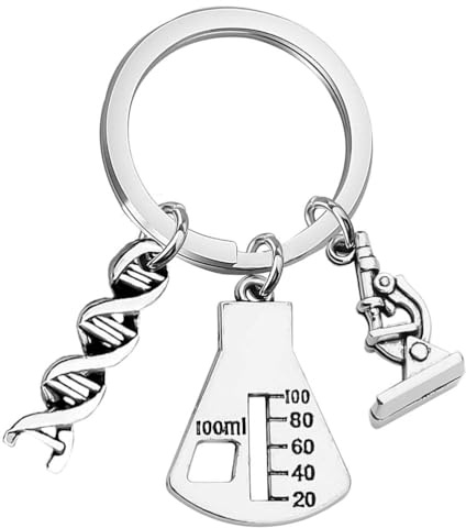 Holibanna Porte-Clé Chimie Biologie Modèle Moléculaire 2.20X1.10X0.08In Pendentif Scientifique Original Cadeau Professeur Physique Chimie