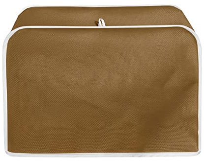 TOADDMOS Copertura marrone per tostapane a 2 fette, con ampia fessura decorativa, piccolo elettrodomestico da cucina, protezione da polvere e impronte digitali