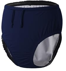 EEOST Youth Special Needs Reusable Swim Diapers Swimwear for Incontinence Cloth Diaper Covers Waterproof,Leakproof, Unisex (5-8T, Navy)