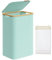 SONGMICS Laundry Basket with Lid, Large Laundry Hamper, 90L, Removable Mesh Liner, Oxford Fabric, Bamboo Handles, Collapsible, 42 x 32 x 70.5 cm, Mint Green LCB509C01