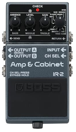 BOSS IR-2 Amp & Cabinet | Emulatore di Ampli e Cabinet IR Loader di Alta Qualità | 11 Tipi Diversi di Ampli | Cab IR da Celestion Digital | Semplice Interfaccia Utente