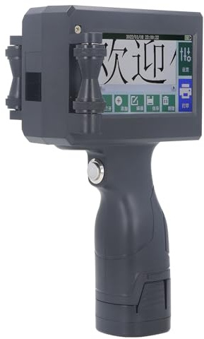 Impresora de Inyección de Tinta Portátil, Pistola de Impresora de Inyección de Tinta Portátil M90 de 12,7 Mm con Pantalla Táctil LED de 4,3 Pulgadas para Logotipos, Fecha, Etiqueta, Códigos QR etc