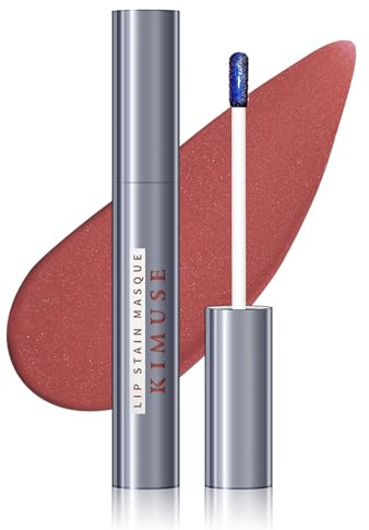 KIMUSE Lip Stain Masque, Lip Stain Peel Off Long-Lasting, Hydrating, & Smudge-Proof Lip Color with Highly Pigmentation, Natural Matte Finish Peel Off Lipstains