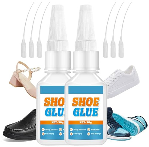 Schuhkleber Extra Stark Wasserfest,30mlx2pc Schuhkleber,Transparent Schuhsohlen Kleber,Schuhkleber Sohlenkleber,Schuhkleber Reparaturkleber,Shoe Glue,für Reparatur Laufschuhen,Stiefeln