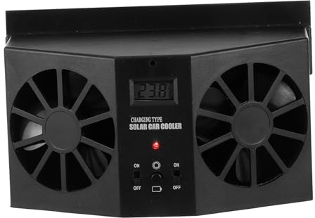Holibanna Ventilador Solar Coche Enfriador De Aire Para Ventana Diseño Elegante Instalación Fácil